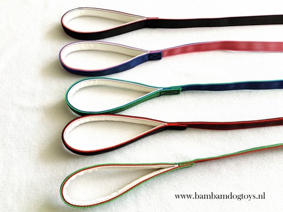 BamBam Antislip Deluxe DUO Color hondenlijn/riem 1 m en langer