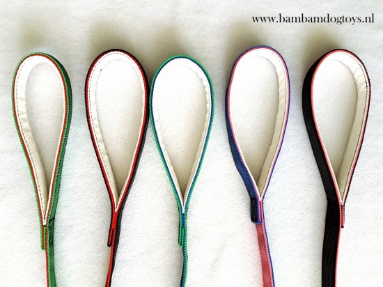 BamBam Antislip Deluxe DUO Color hondenlijn/riem 1 m en langer